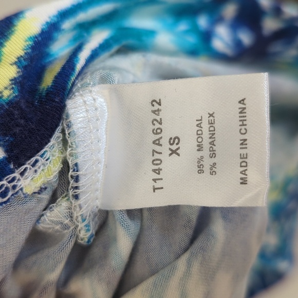 Tart Bright Blue Patterned Beach‎ Coastal Midi Dress XS - Picture 6 of 6
